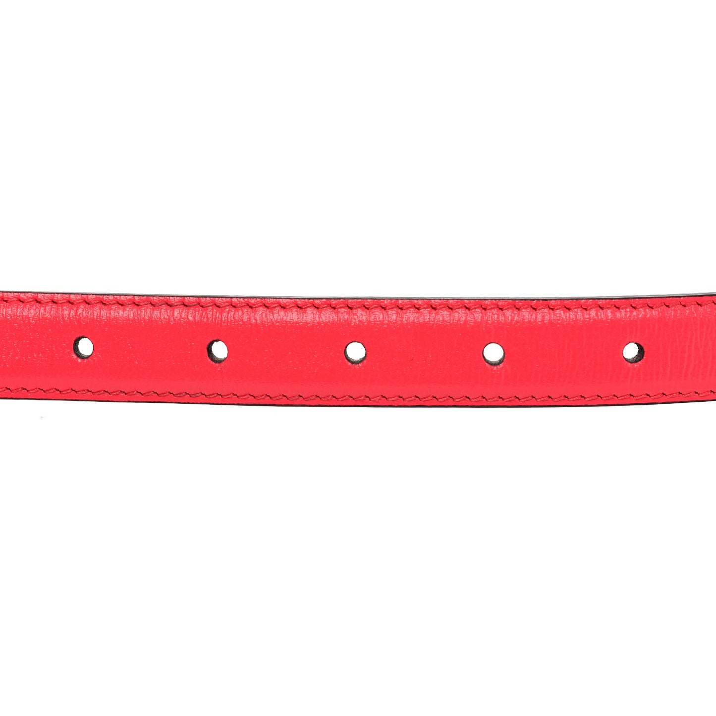 Azalea Calfskin Enamel Monochrome Double G 20mm Belt 80 32 Runway Coral