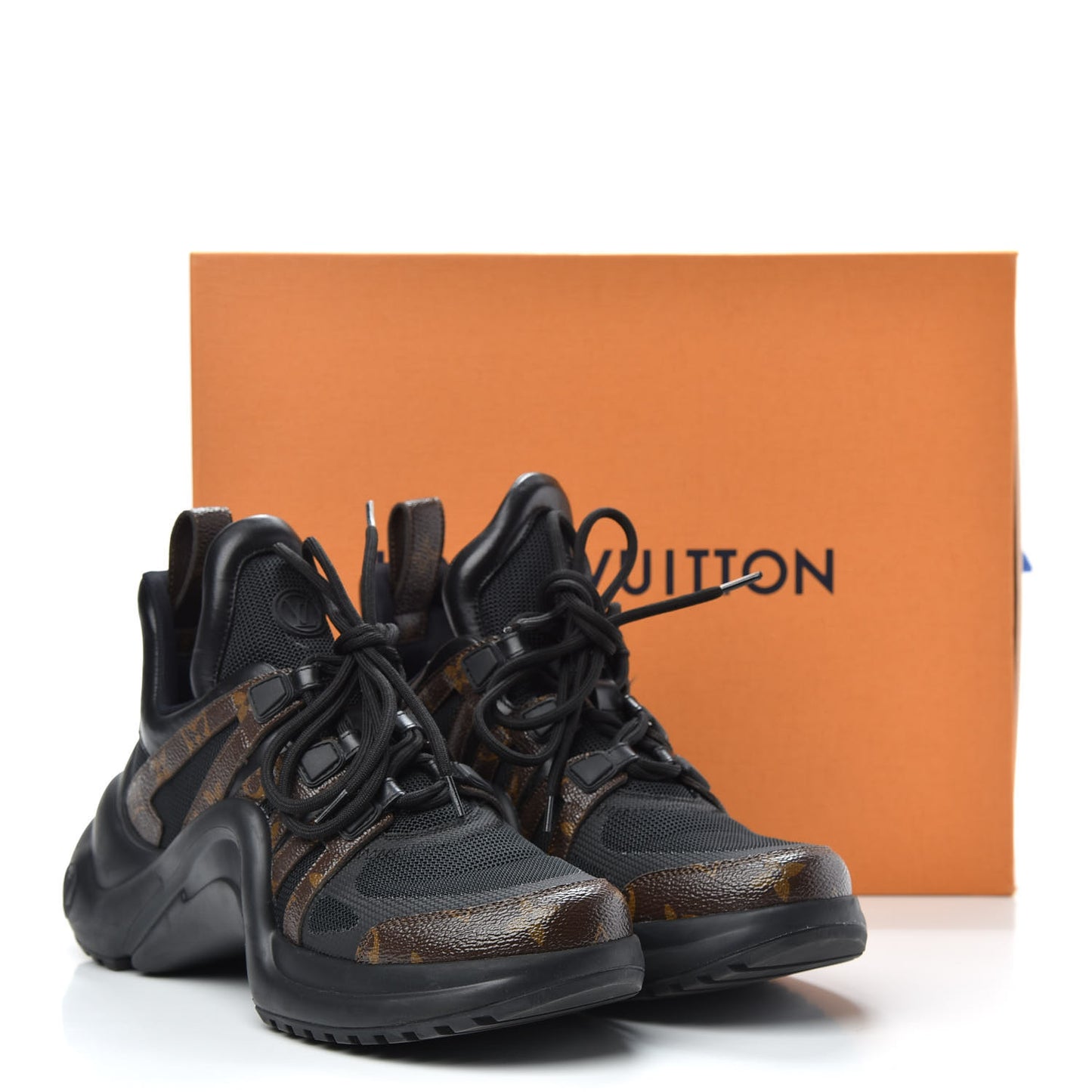 Calfskin Patent Monogram LV Archlight Sneakers 40 Black