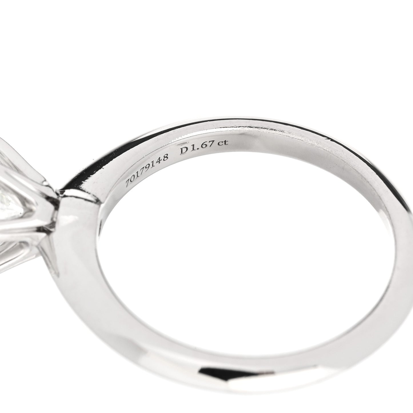 Platinum Diamond 1.67ct Solitaire Engagement Ring 51 5.75