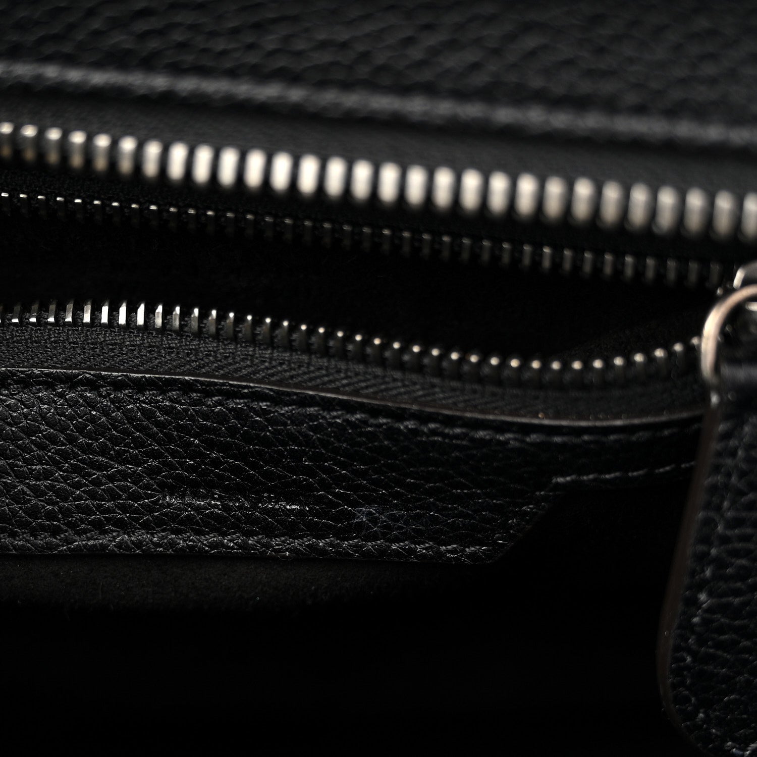 Celine Drummed Calfskin Micro Luggage Black 6 of 11