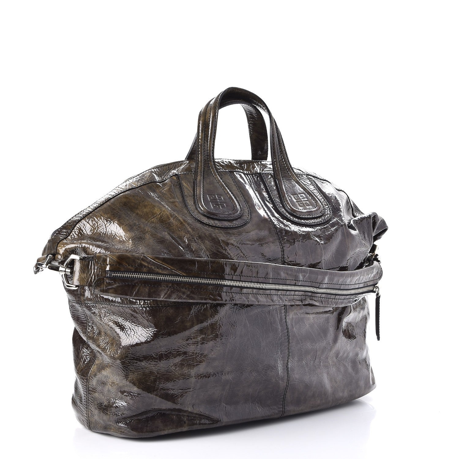 Givenchy Crinkled Patent Leather Large Nightingale Brown 3 of 10
