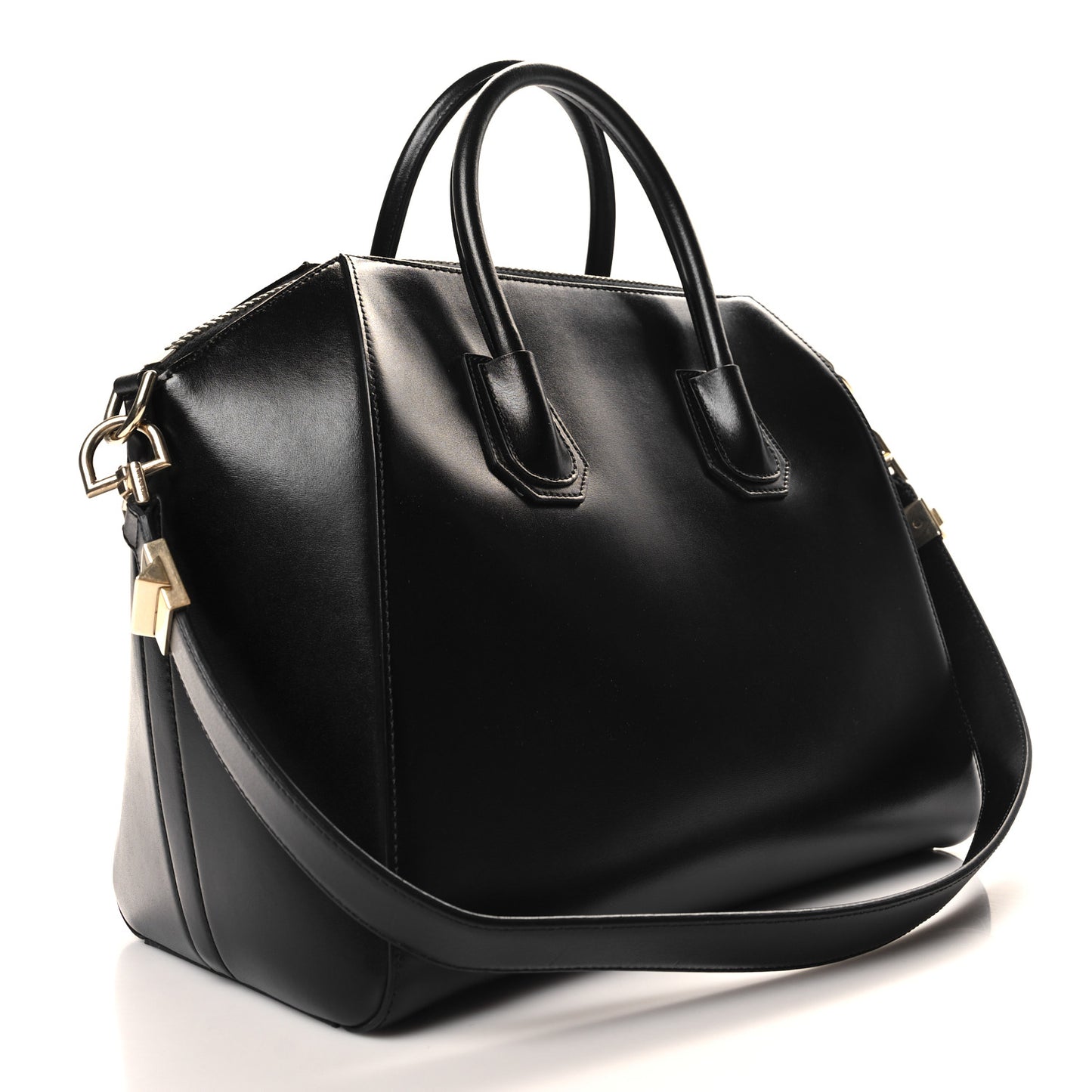 Shiny Lord Calfskin Medium Antigona Black