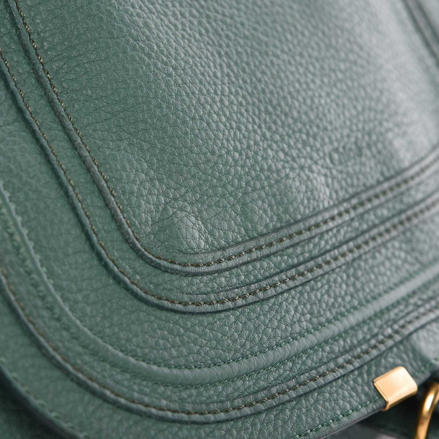 Calfskin Large Marcie Satchel Emerald