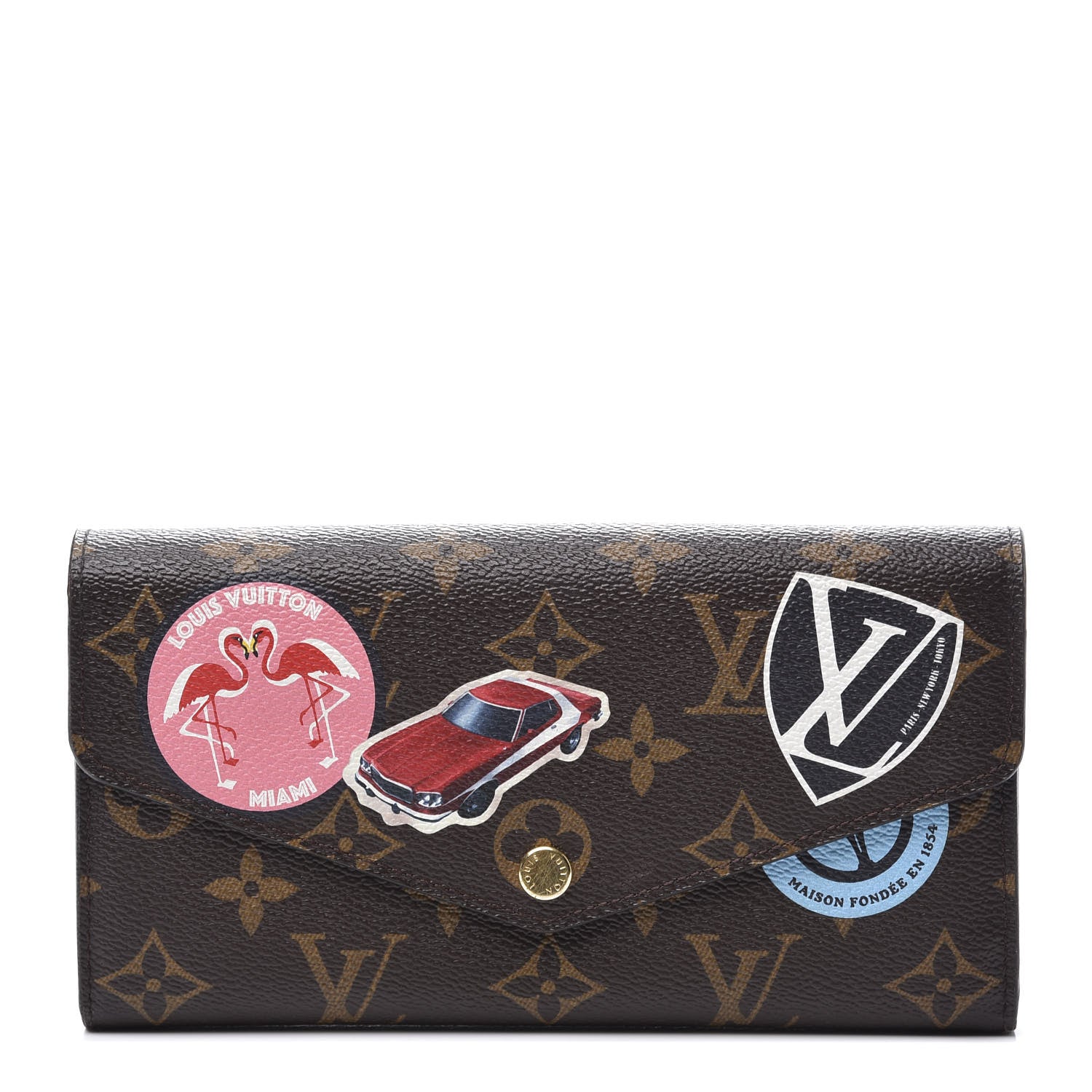 Louis Vuitton Monogram World Tour Sarah Wallet 1 of 7
