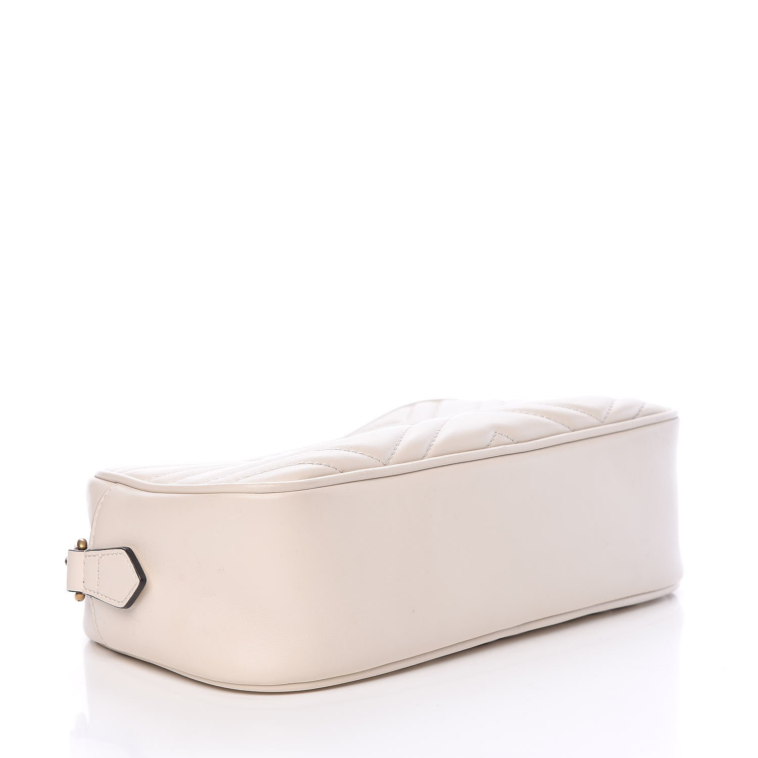Gucci Calfskin Matelasse Small GG Marmont Chain Shoulder Bag White 4 of 11