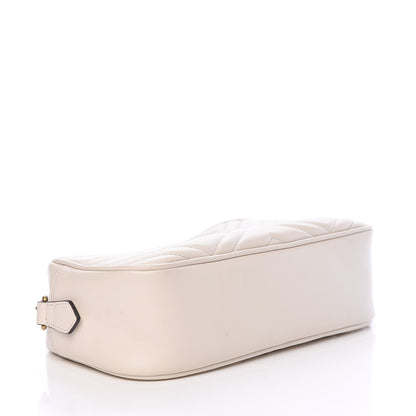 Gucci Calfskin Matelasse Small GG Marmont Chain Shoulder Bag White 4 of 11