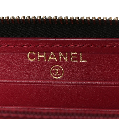 Chanel Goatskin Quilted Medium Chanel 19 Zipped Wallet Black 6 of 8