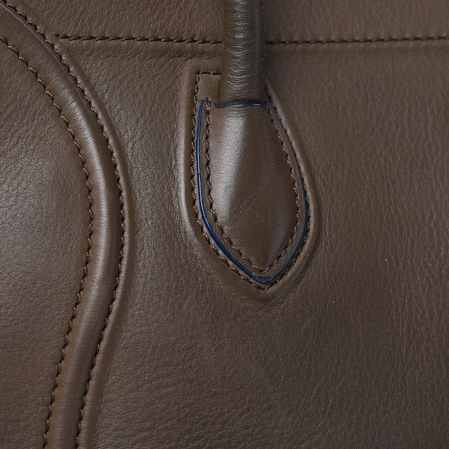 Baby Grained Calfskin Medium Phantom Luggage Khaki