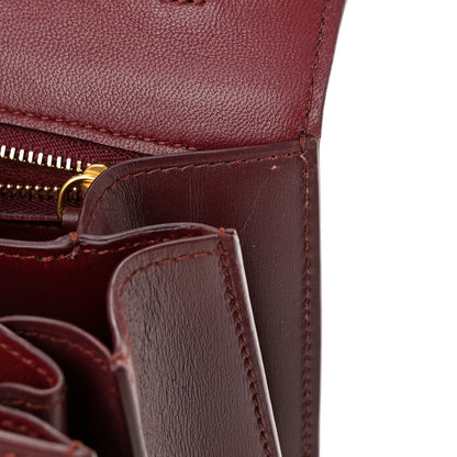 Celine Box Calfskin Small Classic Box Flap Bag Burgundy 12 of 13
