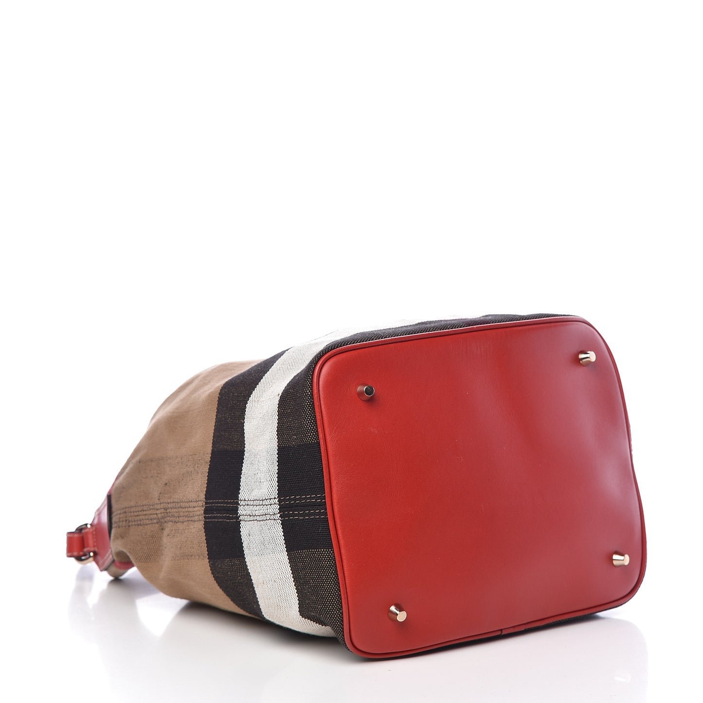 Canvas Mega Check Medium Ashby Hobo Cadmium Red
