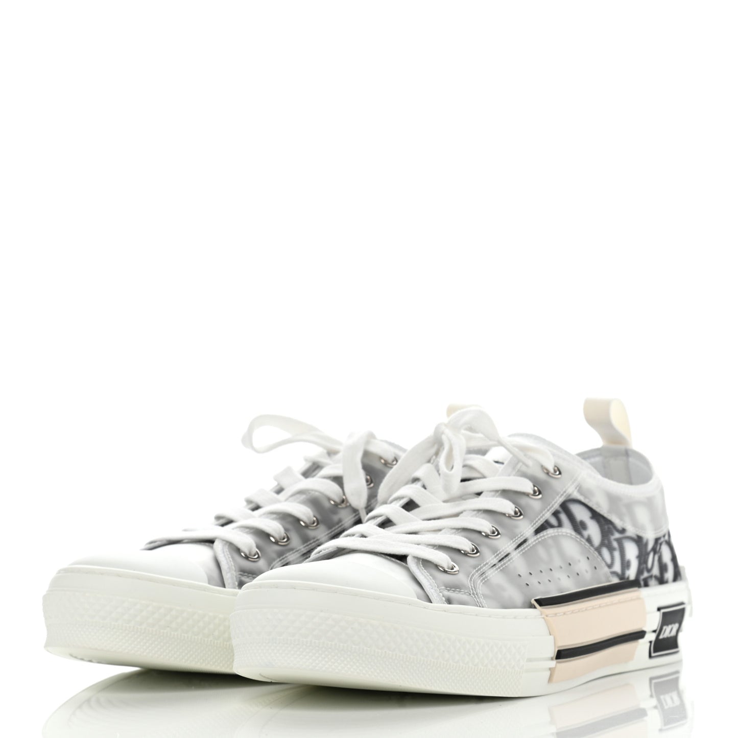 Technical Canvas Oblique Mens B23 Low Top Sneaker 44 White Black