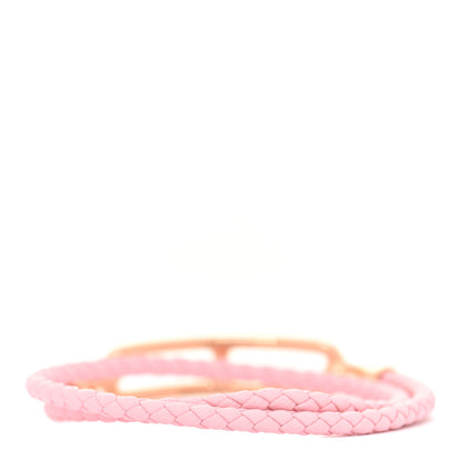 Hermes Swift Roulis Double Tour Bracelet T3 Rose Sakura 3 of 6