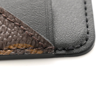 Louis Vuitton Monogram Macassar Porte-Cartes Magnet Noir 9 of 9