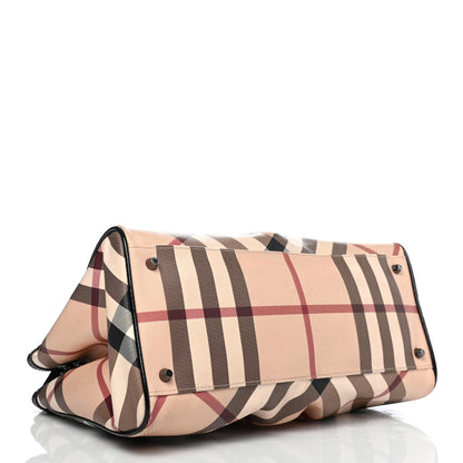 Burberry Patent Trim Supernova Check Medium Melbury Tote Black 3 of 4
