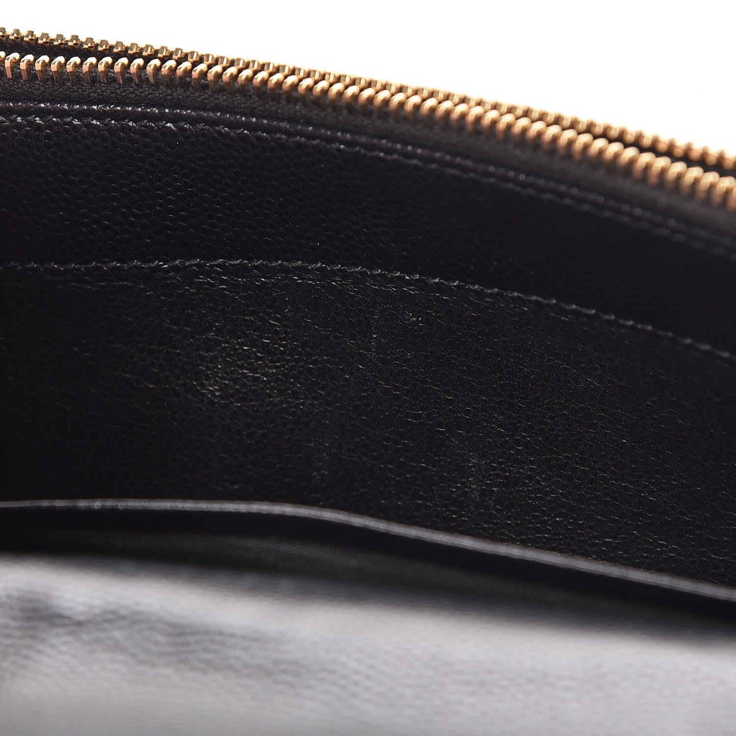 Saint Laurent Grain De Poudre Matelasse Chevron Monogram Envelope Chain Wallet Black 10 of 10
