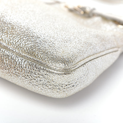 Jimmy Choo Metallic Calfskin Rhea Shoulder Bag Silver 8 of 8