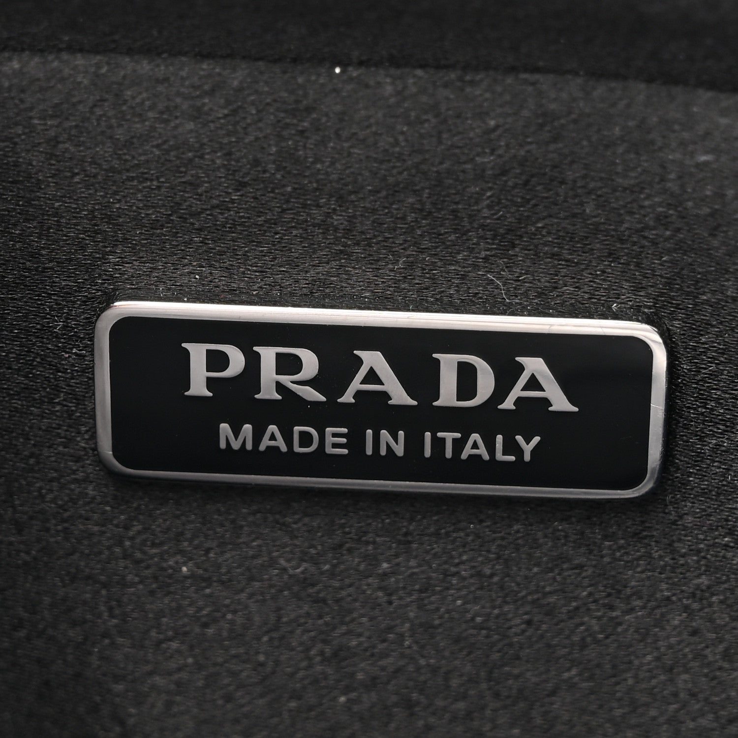 Prada Satin Crystal Metal Triangle Logo Small Double Handle Crossbody Tote Metal 6 of 9