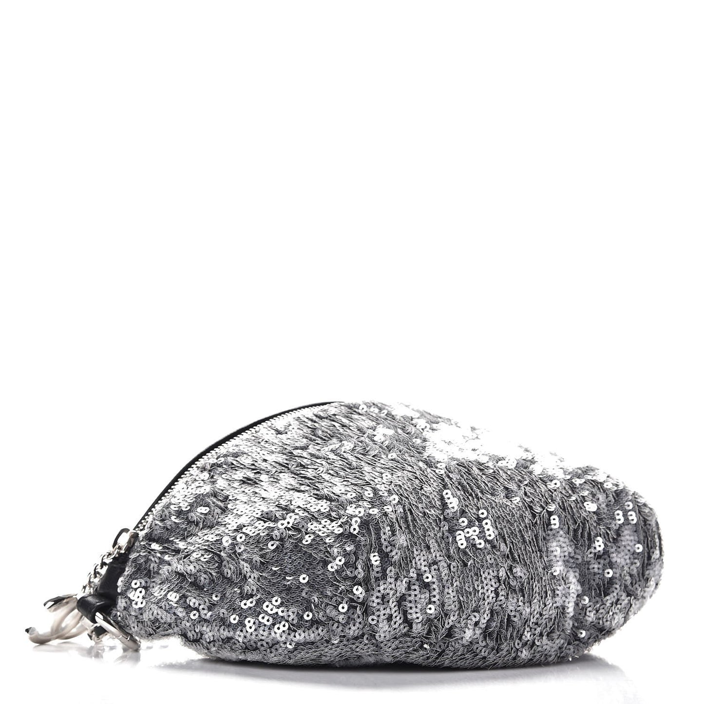 Sequin Waist Bag Fanny Pack Silver Black