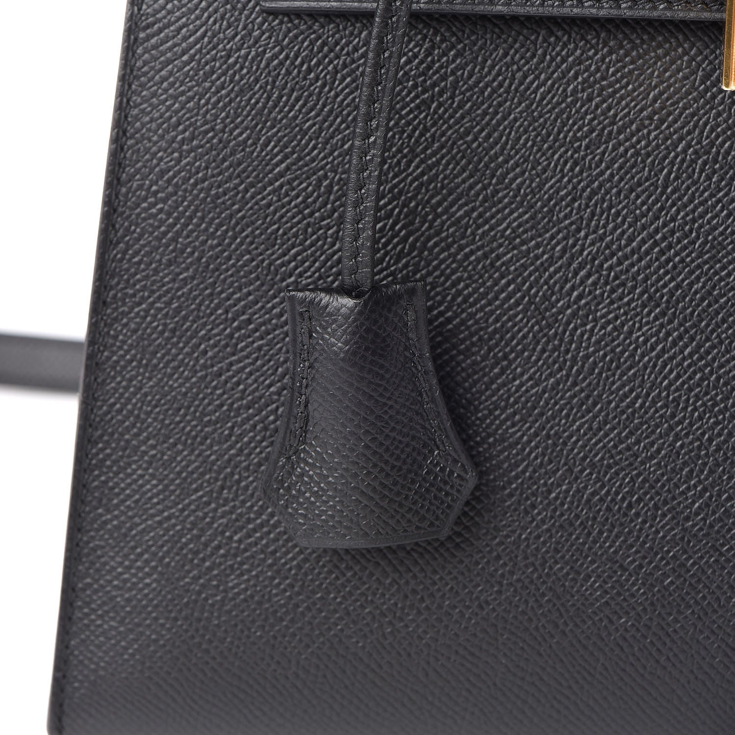 Hermes Epsom Kelly Sellier 25 Black 14 of 34