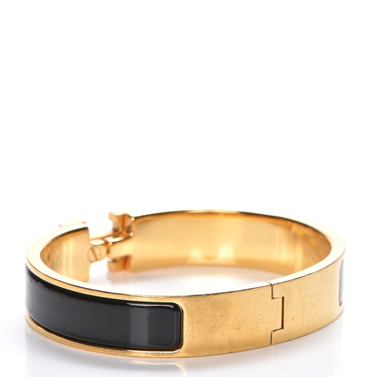 Hermes Enamel Narrow Clic Clac H Bracelet PM Black 3 of 4