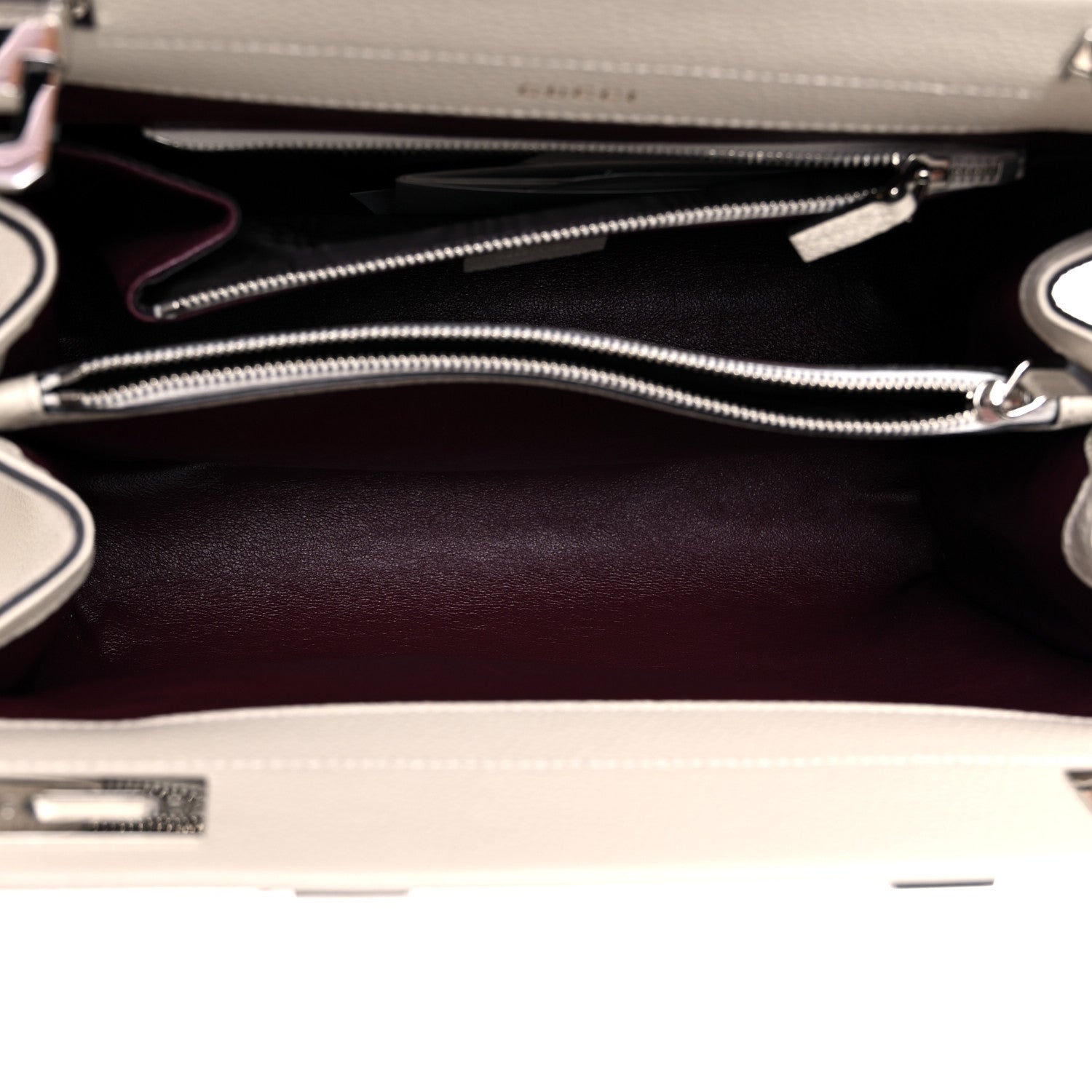 Gucci Grainy Calfskin Small Zumi Top Handle Bag Mystic White 5 of 10