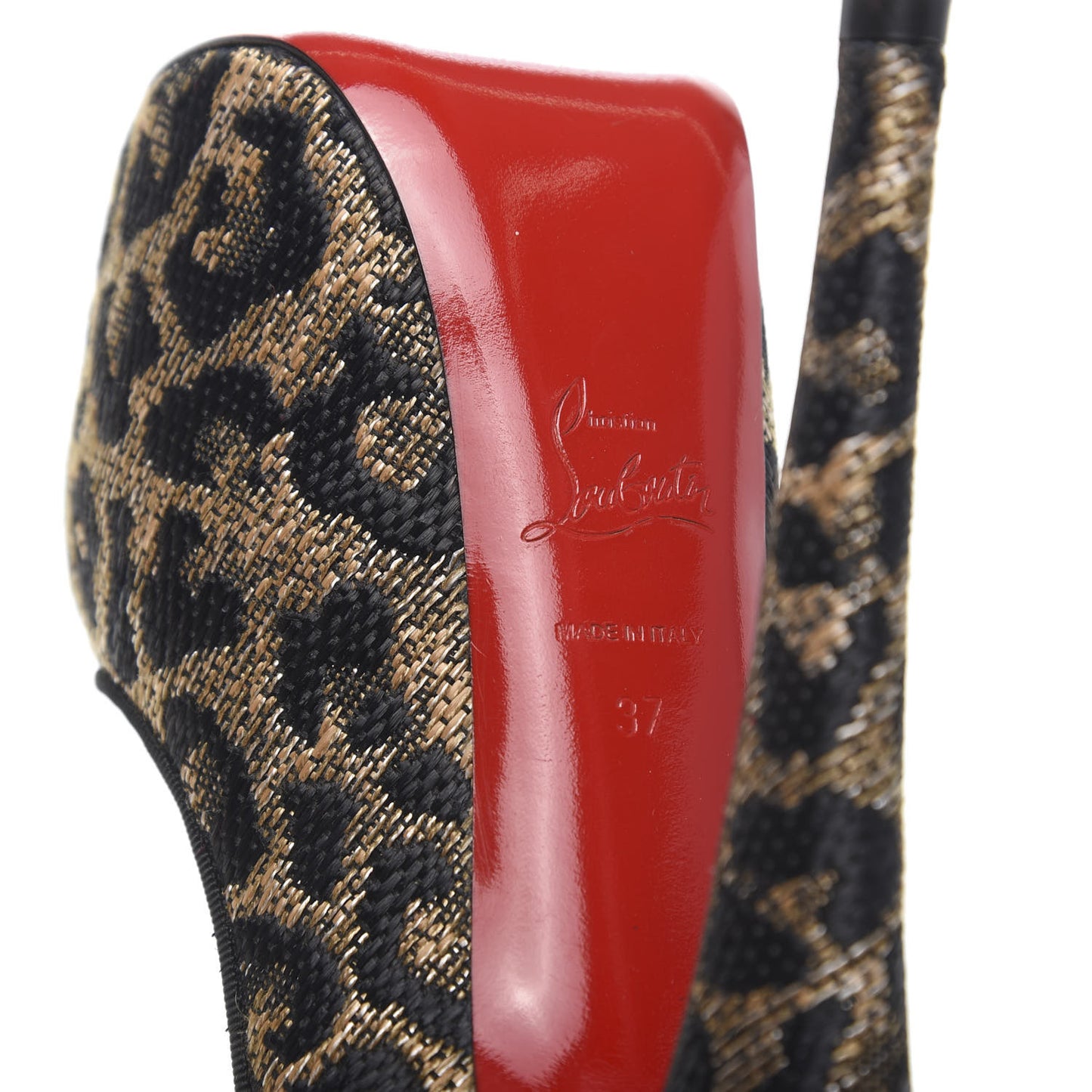 Jacquard Leopard Print Daffodile 160 Pumps 37 Black