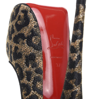 Christian Louboutin Jacquard Leopard Print Daffodile 160 Pumps 37 Black 7 of 10
