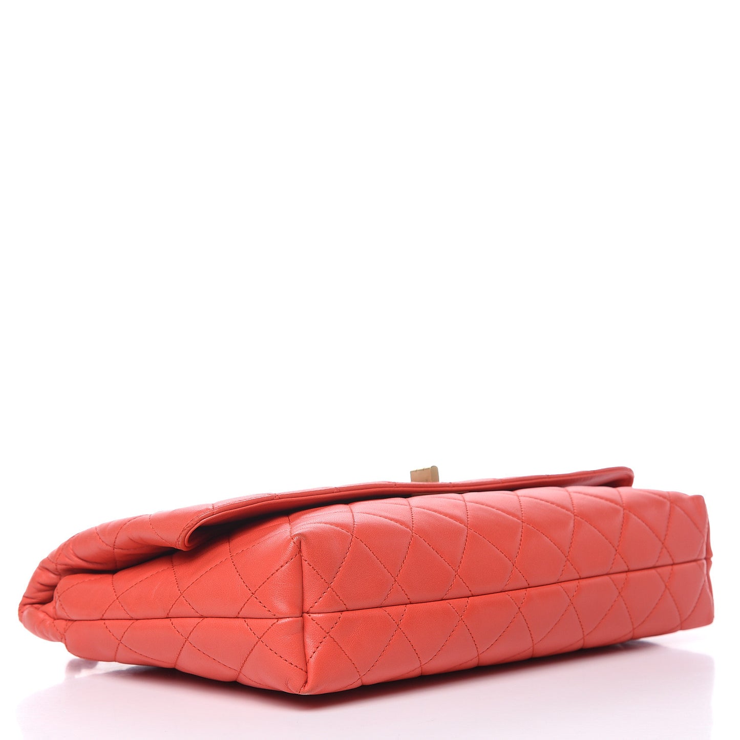 Lambskin Quilted Jumbo Mademoiselle Flap Red