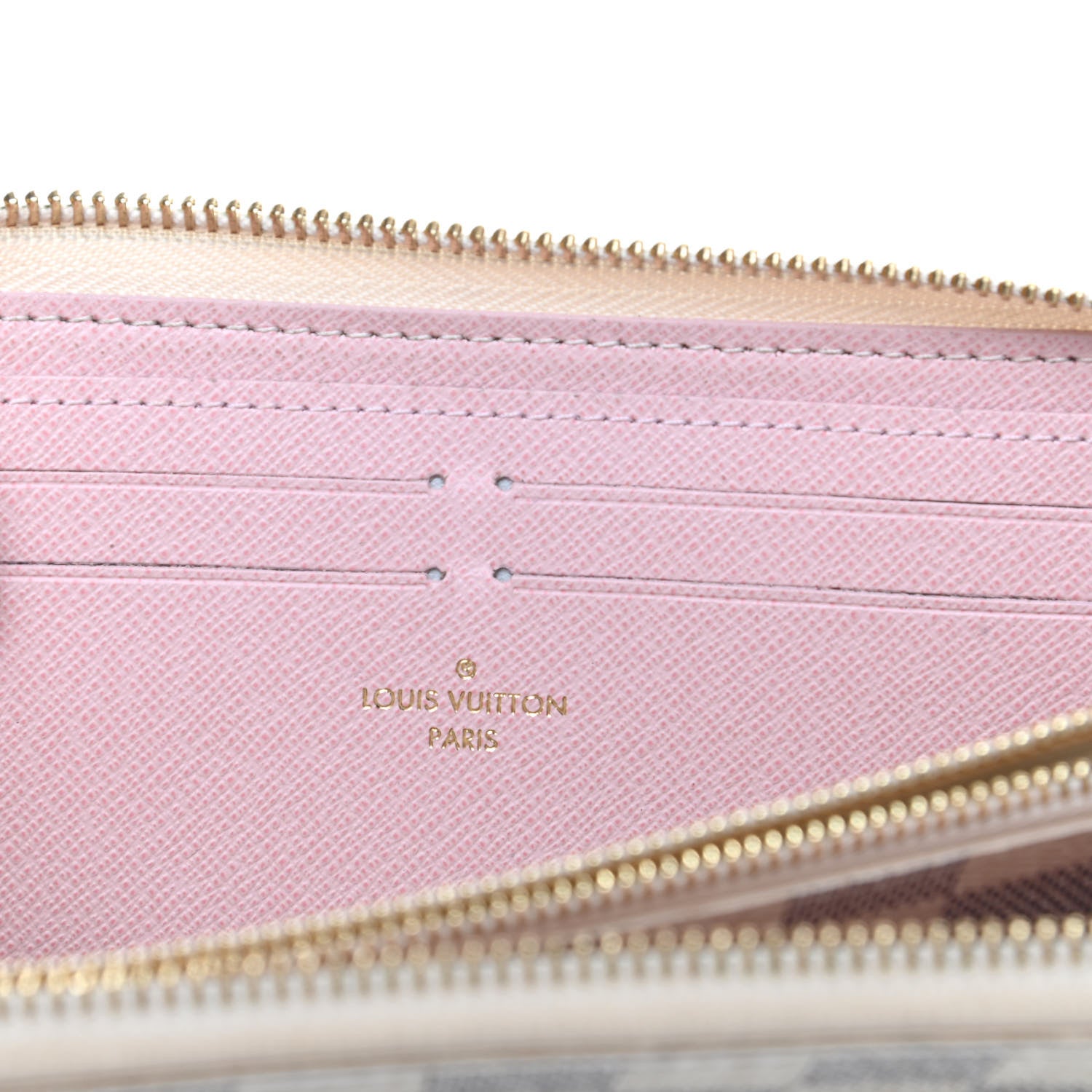 Louis Vuitton Damier Azur Clemence Wallet Rose Ballerine 6 of 6