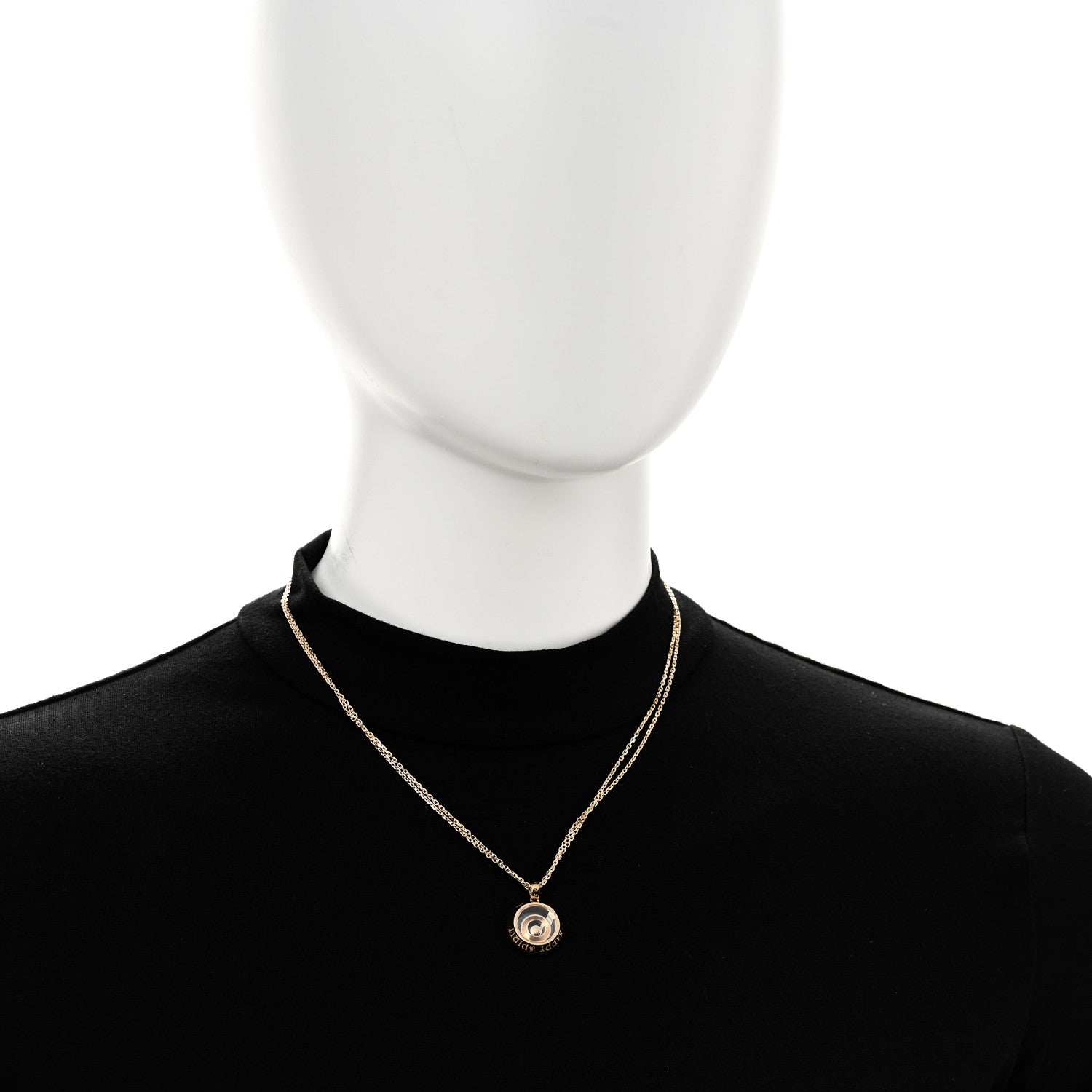 Chopard 18K Yellow Gold Diamond Happy Spirit Pendant Necklace 2 of 5