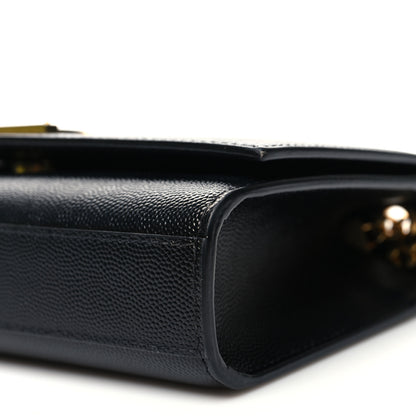 Saint Laurent Grain De Poudre Small Monogram Kate Satchel Black 9 of 9