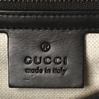 Gucci Knight Calfskin Malaga Kid Heart Medium GG Marmont Chain Handle Bag Black Hibiscus Red Multicolor 6 of 13