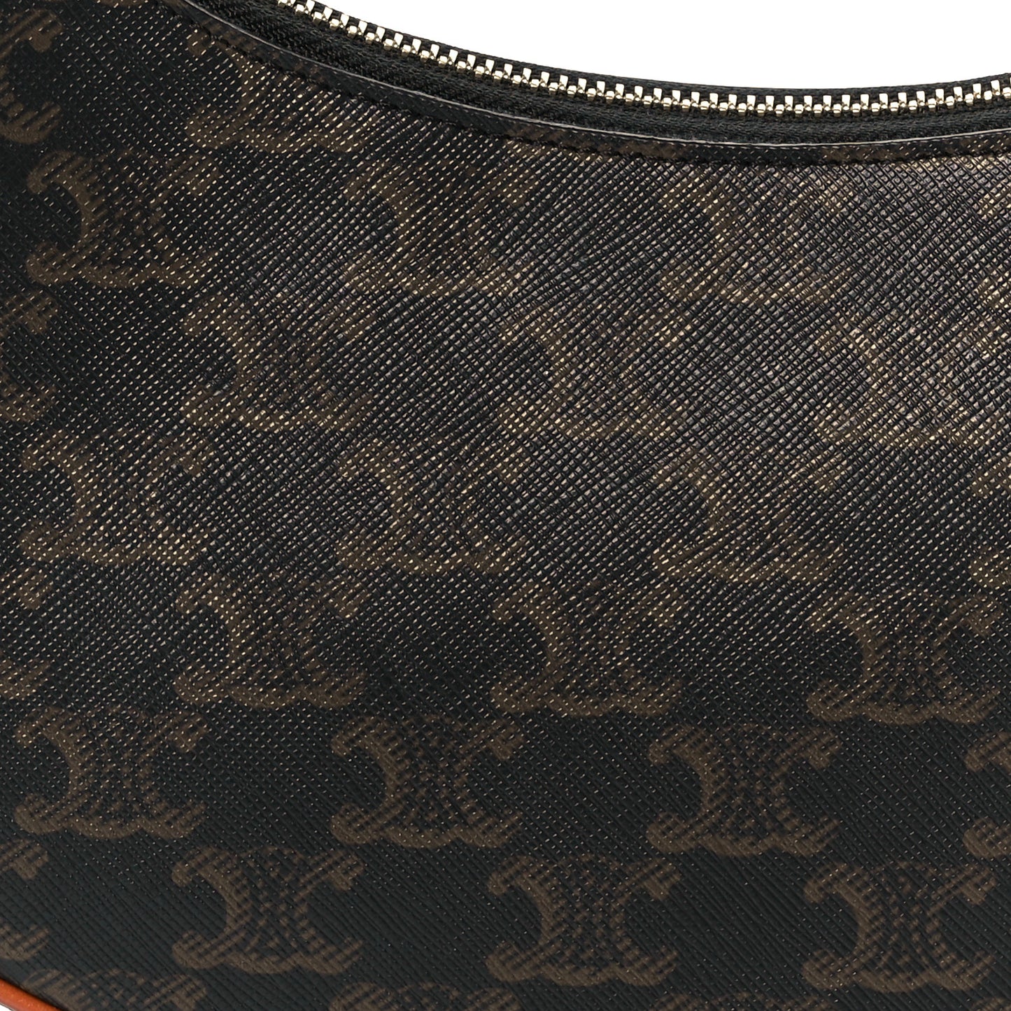 Triomphe Canvas Calfskin Ava Shoulder Bag Tan