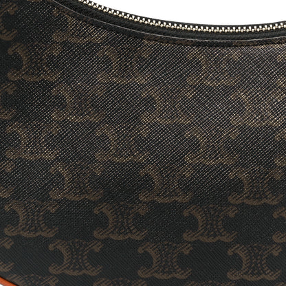 Celine Triomphe Canvas Calfskin Ava Shoulder Bag Tan 9 of 11