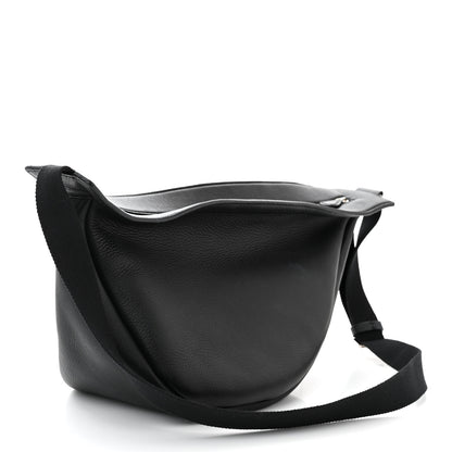 The Row Grained Calfskin Large Slouchy Banana Bag Black 3 of 9