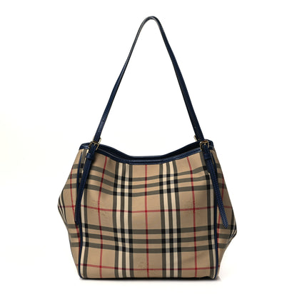 Burberry House Check Small Canterbury Tote Navy 1 of 10