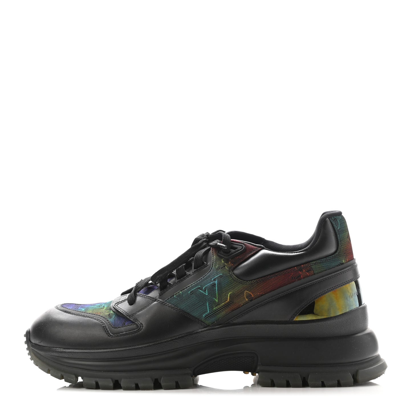 Calfskin Monogram 2054 Trail Sneakers 9 Black Multicolor
