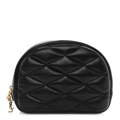 Saint Laurent Lambskin Quilted Lolita Cosmetic Pouch Black 1 of 9
