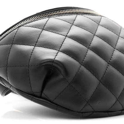 Chanel Calfskin Quilted Uniform Waist Belt Bag Black 9 of 10