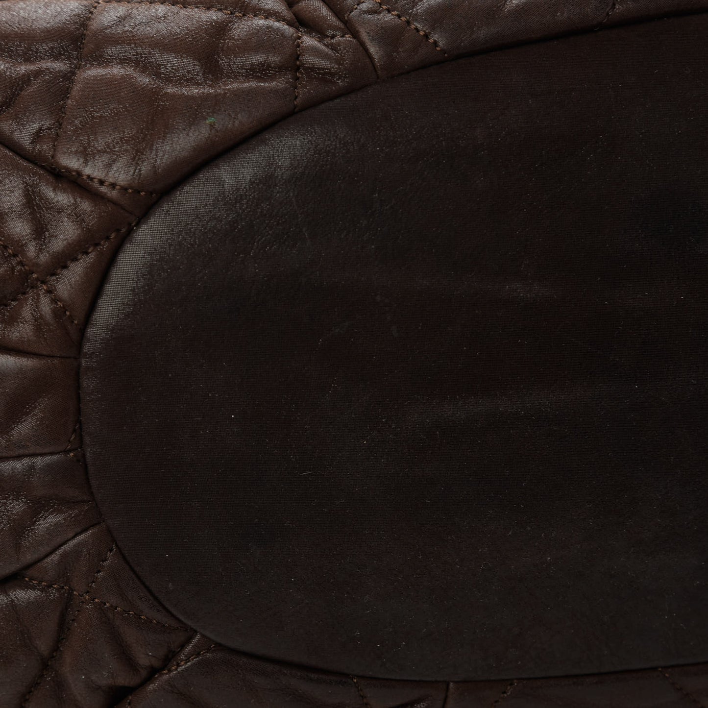 Iridescent Calfskin Quilted Large In The Mix Tote Brown