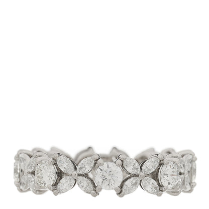 Tiffany Platinum Diamond Victoria Alternating Band Ring 52 6 1 of 5