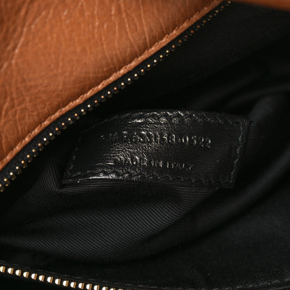 Saint Laurent Crinkled Calfskin Matelasse Monogram Medium Niki Chain Satchel Caramel 7 of 10