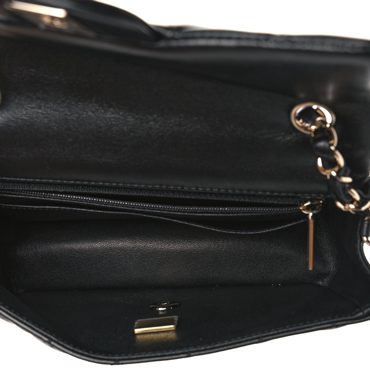 Chanel Lambskin Quilted Mini Rectangular Flap Black 5 of 10