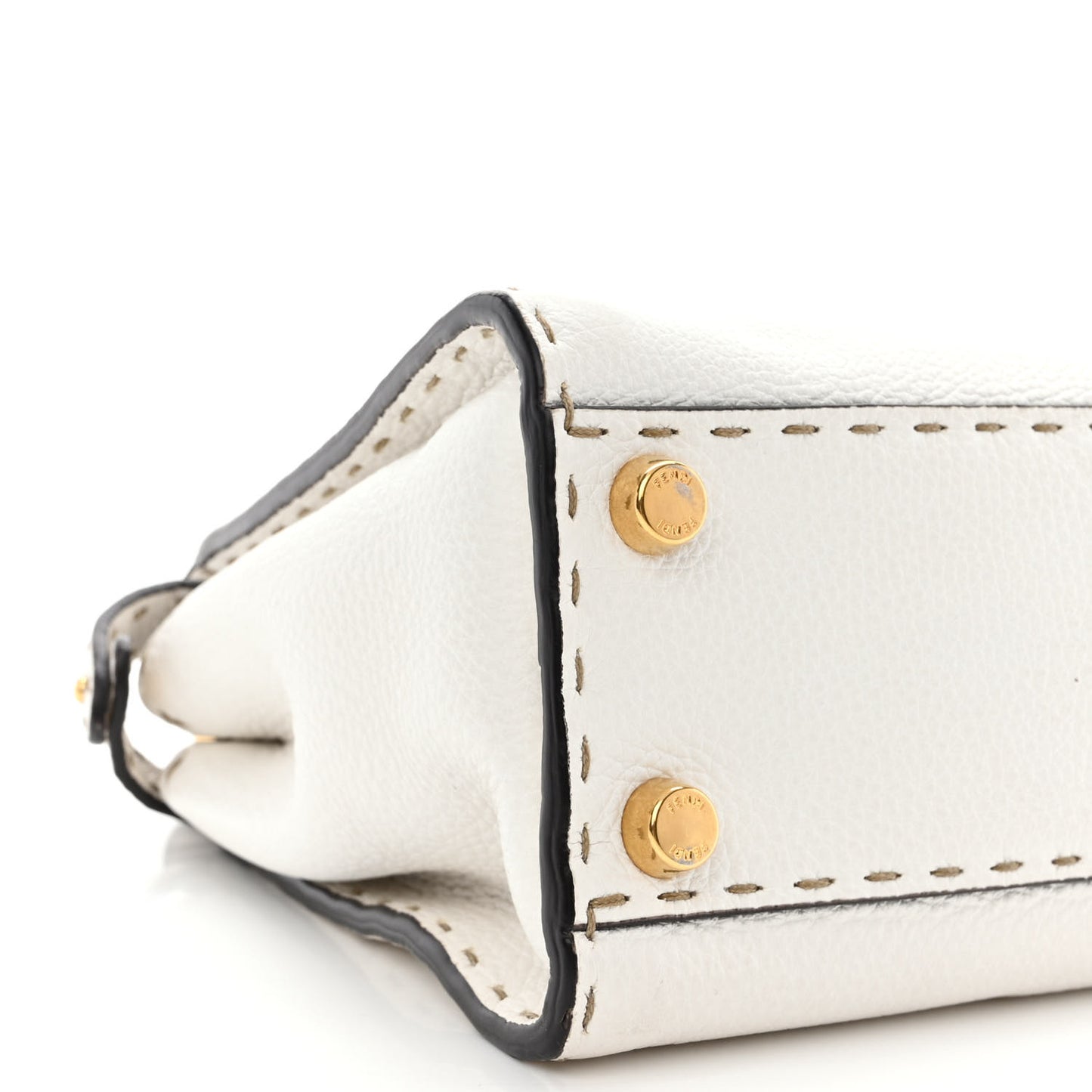 Cuoio Romano Selleria Mini Peekaboo Iconic Satchel White