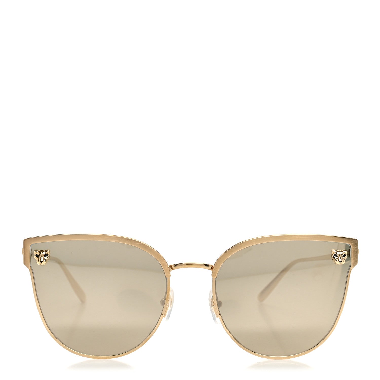 Cartier Panthere De Cartier Cat Eye Sunglasses CT0198S Gold 2 of 8