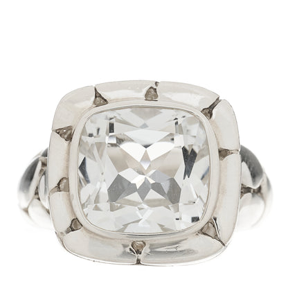 John Hardy Sterling Silver White Topaz Batu Kali Square Ring 54 7 1 of 5