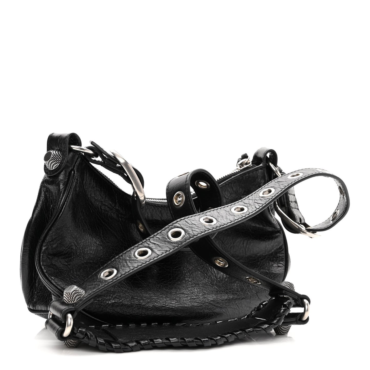 Agneau Arena Le Cagole Shoulder Bag XS Black