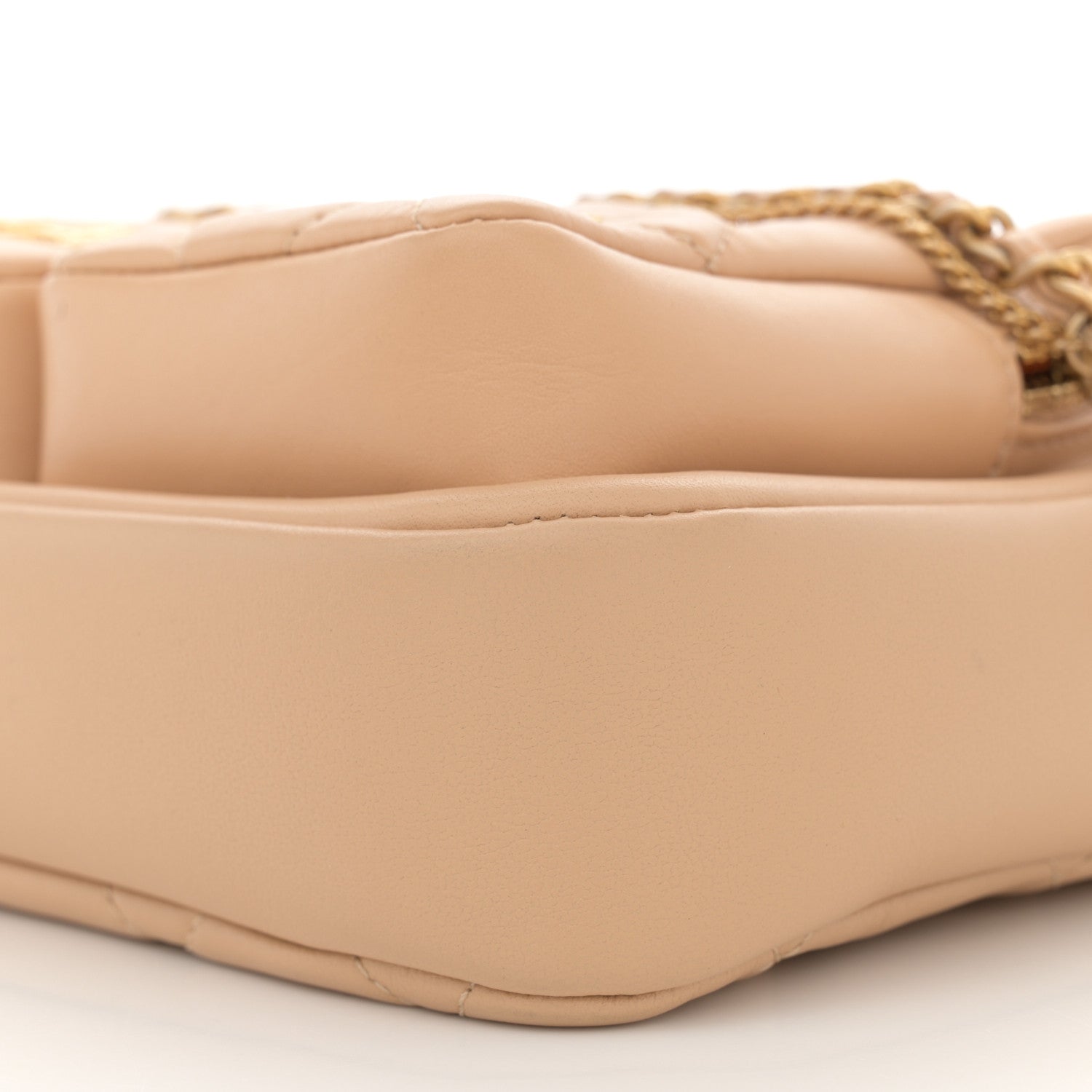 Chanel Calfskin Quilted Small Camera Case Beige 10 of 13