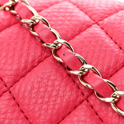 Chanel Calfskin Quilted Small XXL Travel Flap Bag Dark Pink 14 of 15