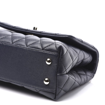 Chanel Caviar Quilted Mini Coco Handle Flap Navy Blue 5 of 11